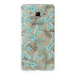 PrintiFy Samsung Galaxy A7 ile Uyumlu Kapak Floral Su Yeşili Tasarımlı 1mm Fit Şeffaf Silikon Kılıf