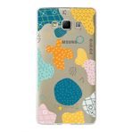 PrintiFy Samsung Galaxy A7 ile Uyumlu Kapak Geometrik Şekiller Tasarımlı 1mm Fit Şeffaf Silikon Kılıf