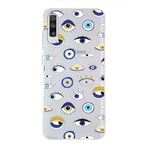 PrintiFy Samsung Galaxy A70s ile Uyumlu 1mm Slim Fit Nazar Boncuğu 2 Baskılı Şeffaf Kılıf