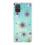 PrintiFy Samsung Galaxy A71 ile Uyumlu 1mm Slim Fit Nazar Boncuğu 5 Baskılı Şeffaf Kılıf