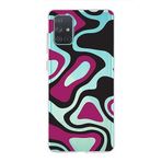 PrintiFy Samsung Galaxy A71 ile Uyumlu Kapak Renkli Desen D Siyah Tasarımlı 1mm Fit Şeffaf Silikon Kılıf