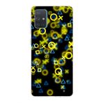 PrintiFy Samsung Galaxy A71 ile Uyumlu Kapak Semboller Tasarımlı 1mm Fit Şeffaf Silikon Kılıf
