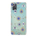 PrintiFy Samsung Galaxy A71 ile Uyumlu Nazar Boncuğu 5 Kamera Korumalı Şeffaf Silikon Kılıf