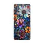 PrintiFy Samsung Galaxy A71 ile Uyumlu Vitray Mücevher Flora Tasarımlı Şeffaf Silikon Kılıf