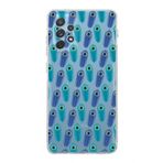 PrintiFy Samsung Galaxy A72 ile Uyumlu Nazar Boncuğu 4 Baskılı Kamera Korumalı Şeffaf Silikon Kılıf
