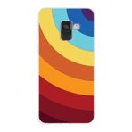 PrintiFy Samsung Galaxy A8 2018 ile Uyumlu Kapak Renk Cümbüşü A Kırmızı Tasarımlı 1mm Fit Şeffaf Silikon Kılıf