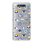 PrintiFy Samsung Galaxy A80 ile Uyumlu 1mm Slim Fit Nazar Boncuğu 2 Baskılı Şeffaf Kılıf