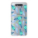 PrintiFy Samsung Galaxy A80 ile Uyumlu 1mm Slim Fit Nazar Boncuğu 3 Baskılı Şeffaf Kılıf