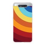 PrintiFy Samsung Galaxy A80 ile Uyumlu Kapak Renk Cümbüşü A Kırmızı Tasarımlı 1mm Fit Şeffaf Silikon Kılıf