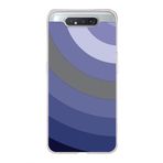 PrintiFy Samsung Galaxy A80 ile Uyumlu Kapak Renk Cümbüşü D Lila Tasarımlı 1mm Fit Şeffaf Silikon Kılıf