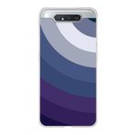 PrintiFy Samsung Galaxy A80 ile Uyumlu Kapak Renk Cümbüşü E Mavi Tasarımlı 1mm Fit Şeffaf Silikon Kılıf