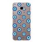 PrintiFy Samsung Galaxy J4 Core ile Uyumlu 1mm Slim Fit Nazar Boncuğu 1 Baskılı Şeffaf Kılıf