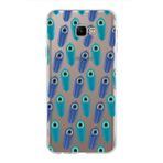 PrintiFy Samsung Galaxy J4 Core ile Uyumlu 1mm Slim Fit Nazar Boncuğu 4 Baskılı Şeffaf Kılıf