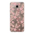 PrintiFy Samsung Galaxy J4 Core ile Uyumlu Kapak Floral Kırmızı Tasarımlı 1mm Fit Şeffaf Silikon Kılıf