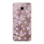 PrintiFy Samsung Galaxy J4 Core ile Uyumlu Kapak Floral Pudra Tasarımlı 1mm Fit Şeffaf Silikon Kılıf