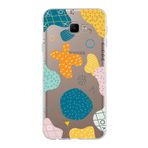 PrintiFy Samsung Galaxy J4 Core ile Uyumlu Kapak Geometrik Şekiller Tasarımlı 1mm Fit Şeffaf Silikon Kılıf