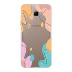 PrintiFy Samsung Galaxy J4 Core ile Uyumlu Kapak Karışık Renkler Tasarımlı 1mm Fit Şeffaf Silikon Kılıf
