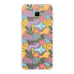 PrintiFy Samsung Galaxy J4 Core ile Uyumlu Kapak Memphis Desen - 2 Tasarımlı 1mm Fit Şeffaf Silikon Kılıf