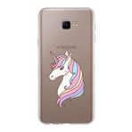 PrintiFy Samsung Galaxy J4 Core ile Uyumlu Kapak Unicorn Tasarımlı 1mm Fit Şeffaf Silikon Kılıf