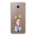 PrintiFy Samsung Galaxy J4 Core ile Uyumlu Kapak Vespagirl Tasarımlı 1mm Fit Şeffaf Silikon Kılıf