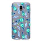 PrintiFy Samsung Galaxy J4 ile Uyumlu 1mm Slim Fit Nazar Boncuğu 3 Baskılı Şeffaf Kılıf