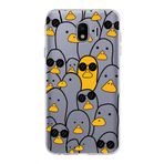 PrintiFy Samsung Galaxy J4 ile Uyumlu Kapak Duck Tasarımlı 1mm Fit Şeffaf Silikon Kılıf
