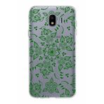 PrintiFy Samsung Galaxy J4 ile Uyumlu Kapak Nostalji Desen - A Tasarımlı 1mm Fit Şeffaf Silikon Kılıf