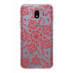 PrintiFy Samsung Galaxy J4 ile Uyumlu Kapak Nostalji Desen - E Tasarımlı 1mm Fit Şeffaf Silikon Kılıf