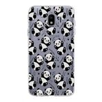 PrintiFy Samsung Galaxy J4 ile Uyumlu Kapak Panda Tasarımlı 1mm Fit Şeffaf Silikon Kılıf