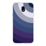 PrintiFy Samsung Galaxy J4 ile Uyumlu Kapak Renk Cümbüşü E Mavi Tasarımlı 1mm Fit Şeffaf Silikon Kılıf