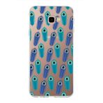 PrintiFy Samsung Galaxy J4 Plus ile Uyumlu 1mm Slim Fit Nazar Boncuğu 4 Baskılı Şeffaf Kılıf