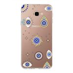 PrintiFy Samsung Galaxy J4 Plus ile Uyumlu 1mm Slim Fit Nazar Boncuğu 5 Baskılı Şeffaf Kılıf