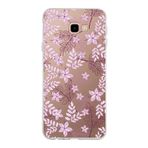 PrintiFy Samsung Galaxy J4 Plus ile Uyumlu Kapak Floral Pudra Tasarımlı 1mm Fit Şeffaf Silikon Kılıf