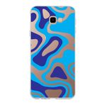 PrintiFy Samsung Galaxy J4 Plus ile Uyumlu Kapak Renkli Desen C Mavi Tasarımlı 1mm Fit Şeffaf Silikon Kılıf