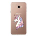 PrintiFy Samsung Galaxy J4 Plus ile Uyumlu Kapak Unicorn Tasarımlı 1mm Fit Şeffaf Silikon Kılıf