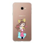 PrintiFy Samsung Galaxy J4 Plus ile Uyumlu Kapak Vespagirl Tasarımlı 1mm Fit Şeffaf Silikon Kılıf