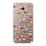 PrintiFy Samsung Galaxy J4+ Plus ile Uyumlu Nazar Boncuğu 2 Kamera Korumalı Şeffaf Silikon Kılıf