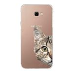 PrintiFy Samsung Galaxy J4 Plus Uyumlu Kamera Korumalı Kapak Catface Tasarımlı Şeffaf Silikon Kılıf