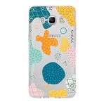 PrintiFy Samsung Galaxy J5 2016 ile Uyumlu Kapak Geometrik Şekiller Tasarımlı 1mm Fit Şeffaf Silikon Kılıf