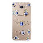 PrintiFy Samsung Galaxy J5 Prime ile Uyumlu 1mm Slim Fit Nazar Boncuğu 5 Baskılı Şeffaf Kılıf