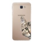 PrintiFy Samsung Galaxy J5 Prime ile Uyumlu Kapak Catface Tasarımlı 1mm Fit Şeffaf Silikon Kılıf