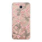 PrintiFy Samsung Galaxy J5 Prime ile Uyumlu Kapak Floral Kırmızı Tasarımlı 1mm Fit Şeffaf Silikon Kılıf