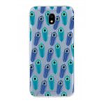 PrintiFy Samsung Galaxy J5 Pro ile Uyumlu 1mm Slim Fit Nazar Boncuğu 4 Baskılı Şeffaf Kılıf
