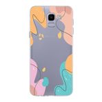 PrintiFy Samsung Galaxy J6 ile Uyumlu Kapak Karışık Renkler Tasarımlı 1mm Fit Şeffaf Silikon Kılıf