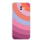 PrintiFy Samsung Galaxy J6 Plus ile Uyumlu Kapak Renk Cümbüşü F Pembe Tasarımlı 1mm Fit Şeffaf Silikon Kılıf