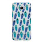 PrintiFy Samsung Galaxy J7 2016 ile Uyumlu 1mm Slim Fit Nazar Boncuğu 4 Baskılı Şeffaf Kılıf
