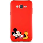 Printify Samsung Galaxy J7 Core Soft Premier Kapak Mickey Mouse-F Tasarımlı Silikon Cep Telefonu Kılıfı