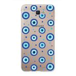 PrintiFy Samsung Galaxy J7 Prime ile Uyumlu 1mm Slim Fit Nazar Boncuğu 1 Baskılı Şeffaf Kılıf