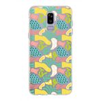 Printify Samsung Galaxy J8 İle Uyumlu 1mm Kapak Memphis Desen Tasarımlı Şeffaf Silikon Cep Telefonu Kılıfı