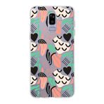 PrintiFy Samsung Galaxy J8 ile Uyumlu Kapak Memphis Desen - 1 Tasarımlı 1mm Fit Şeffaf Silikon Kılıf